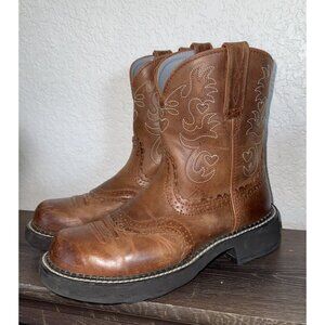 Ariat Boots Women’s 7.5 Fatbaby Original Style 14930 Brown Leather Western Work